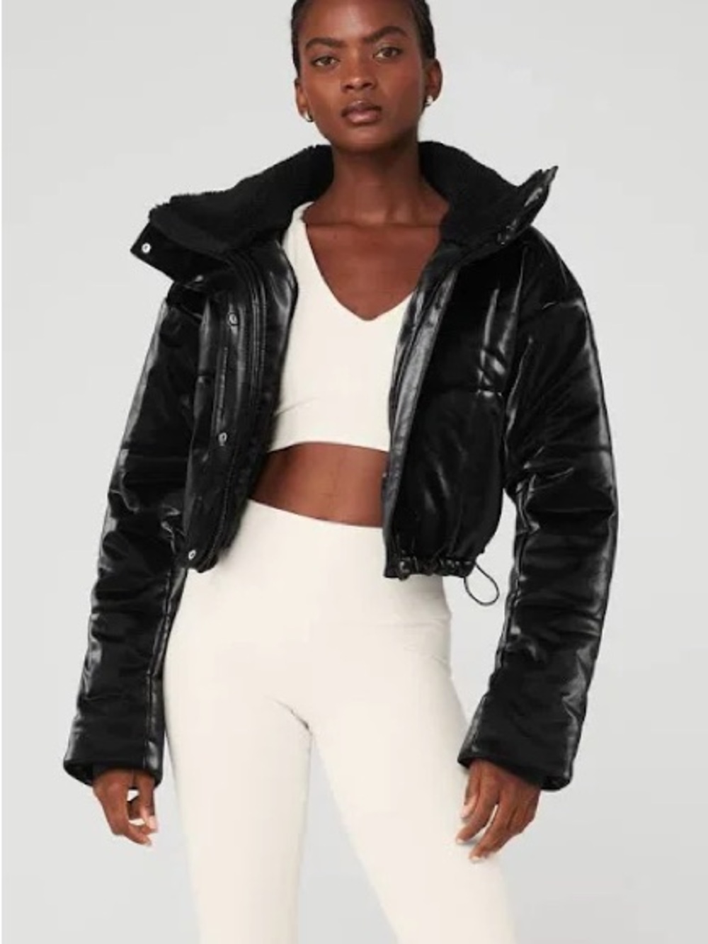Alo Yoga Orion Cropped Puffer Jacket - Size Small - Picture 9 of 16